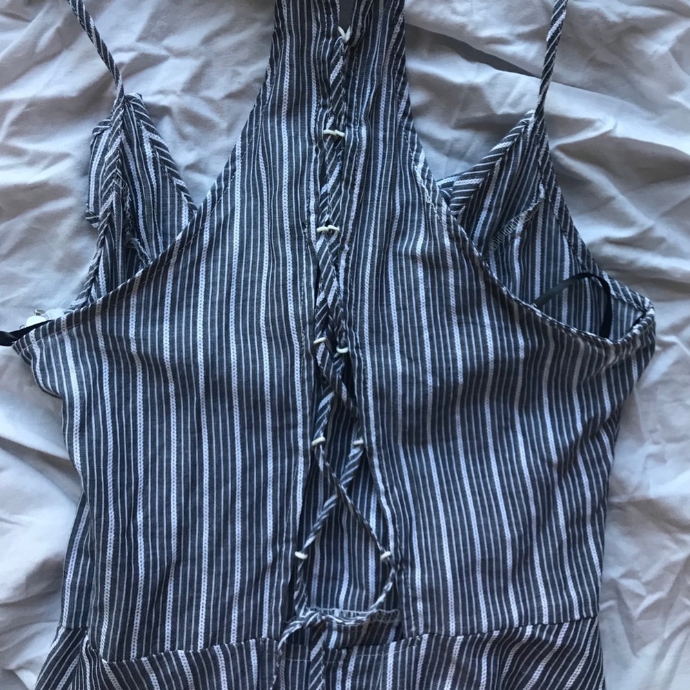 STRIPED RUFFLED DRESS - Picture 2 of 3